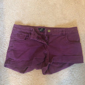 H&M Purple Shorts with Cuff